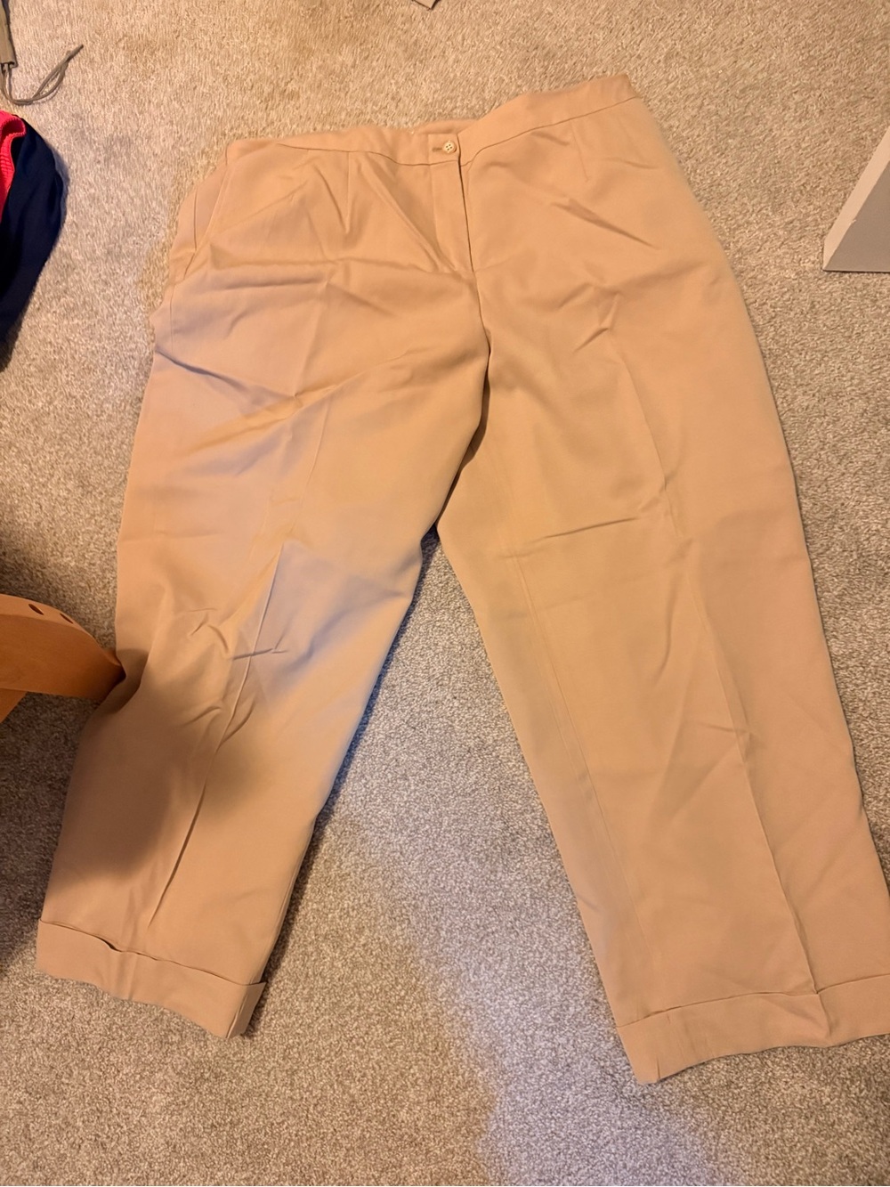 Talbots Women's Tan Straight-Leg Trousers